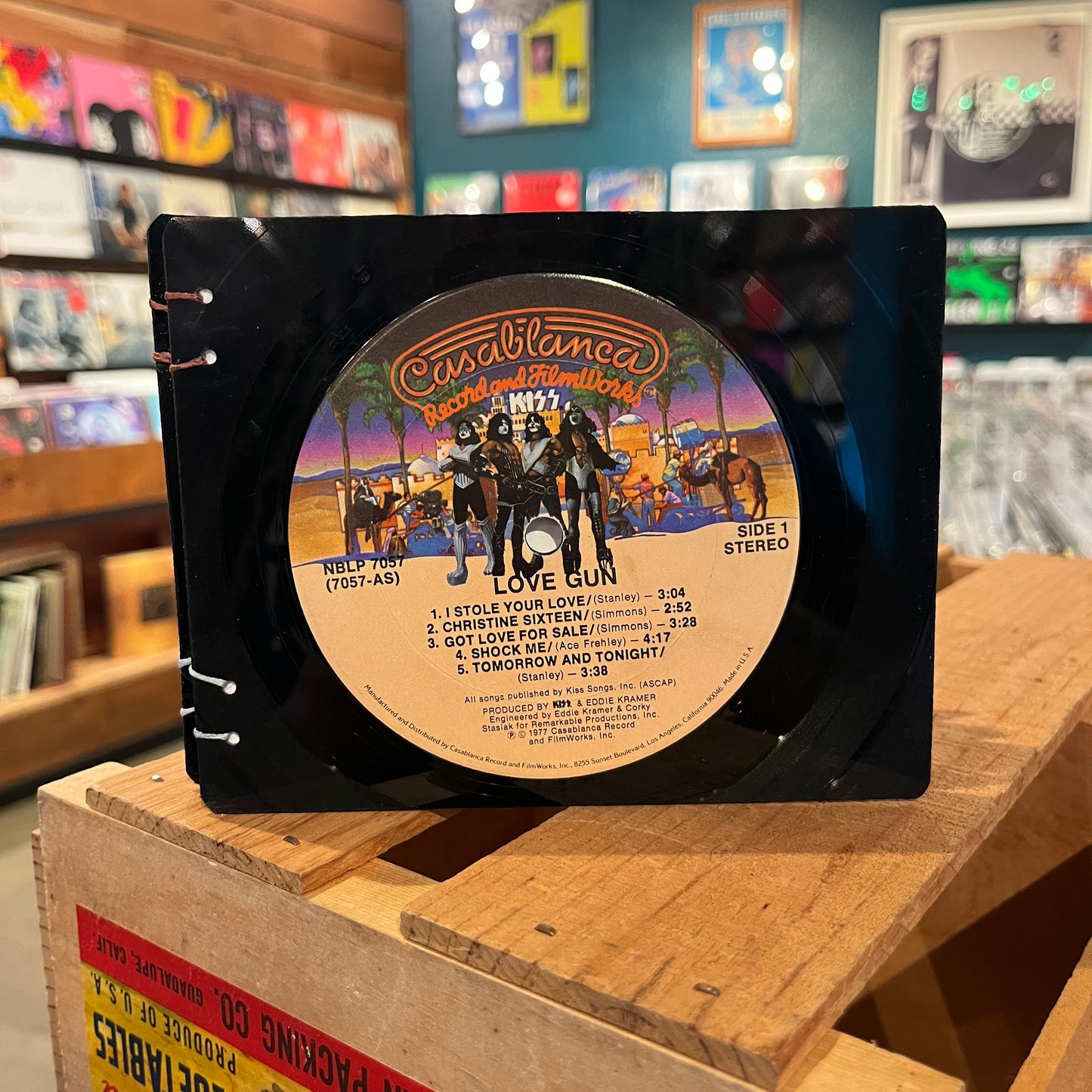 Kiss Recycled Vinyl Mini-Journal