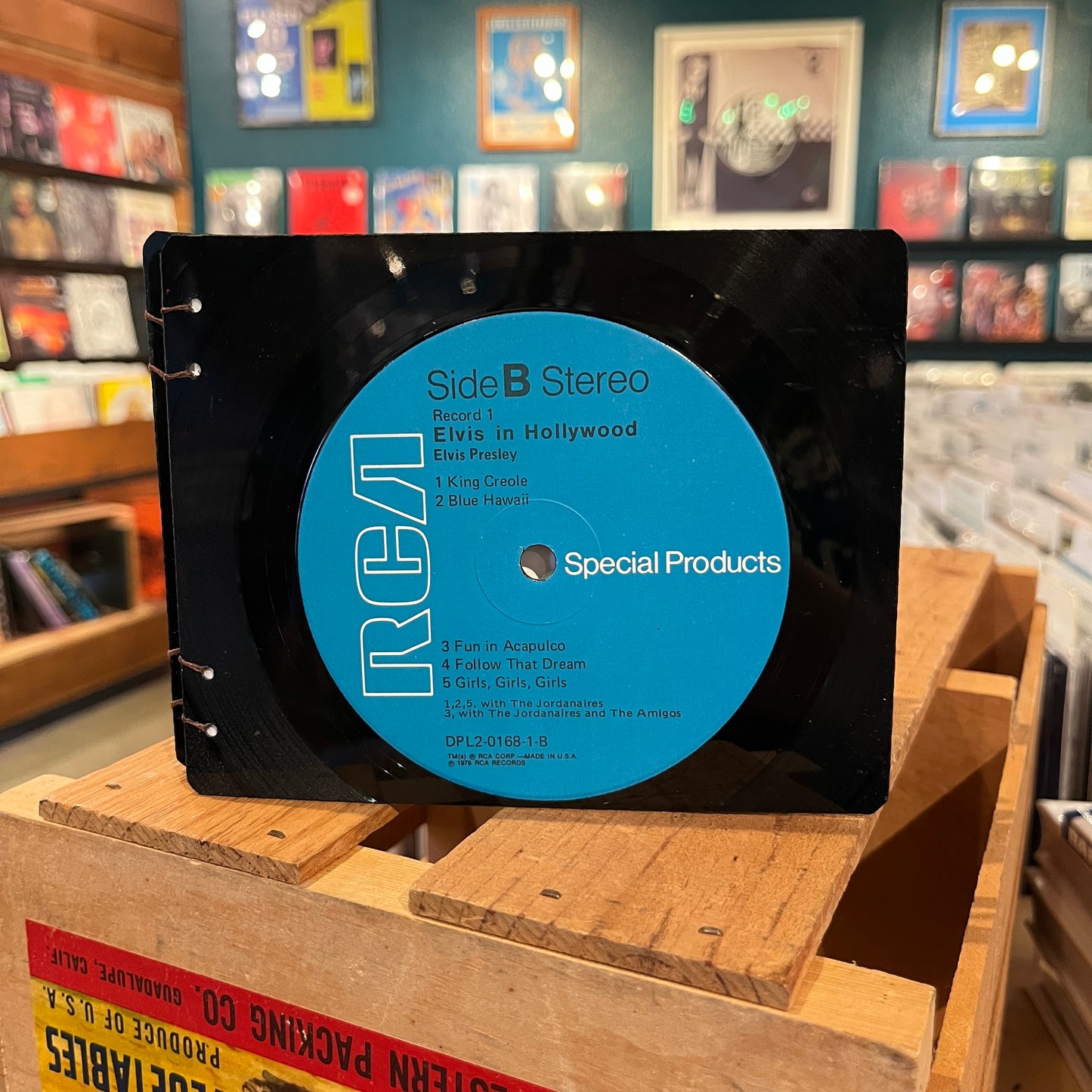 Elvis Presley Recycled Vinyl Mini-Journal