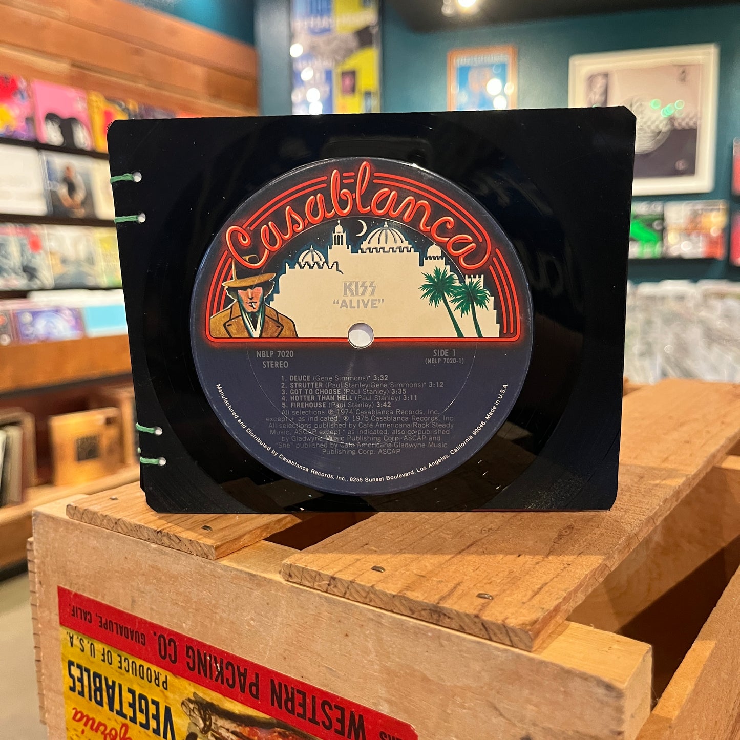 Kiss Recycled Vinyl Mini-Journal