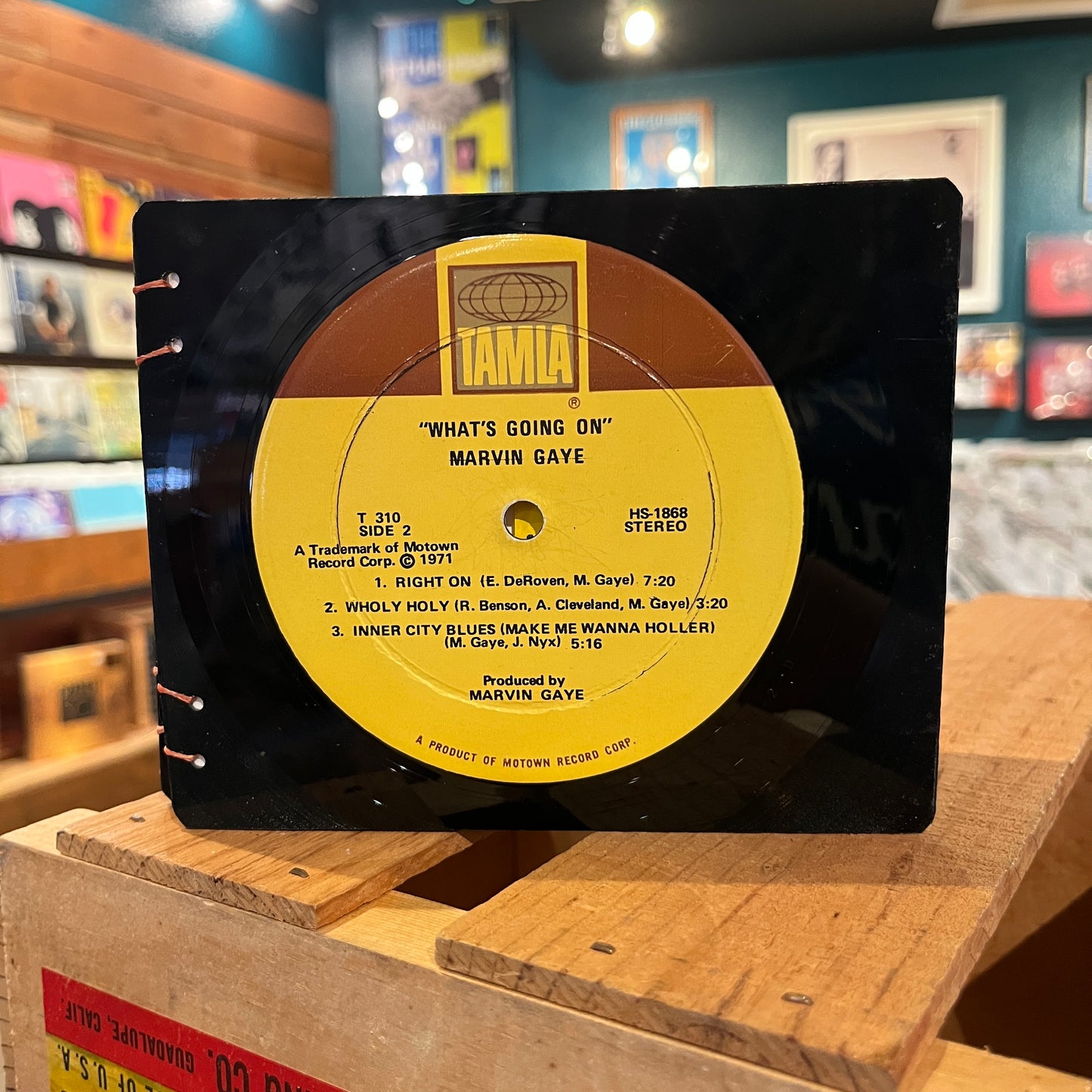 Curtis Mayfield / Marvin Gaye Recycled Vinyl Mini-Journal