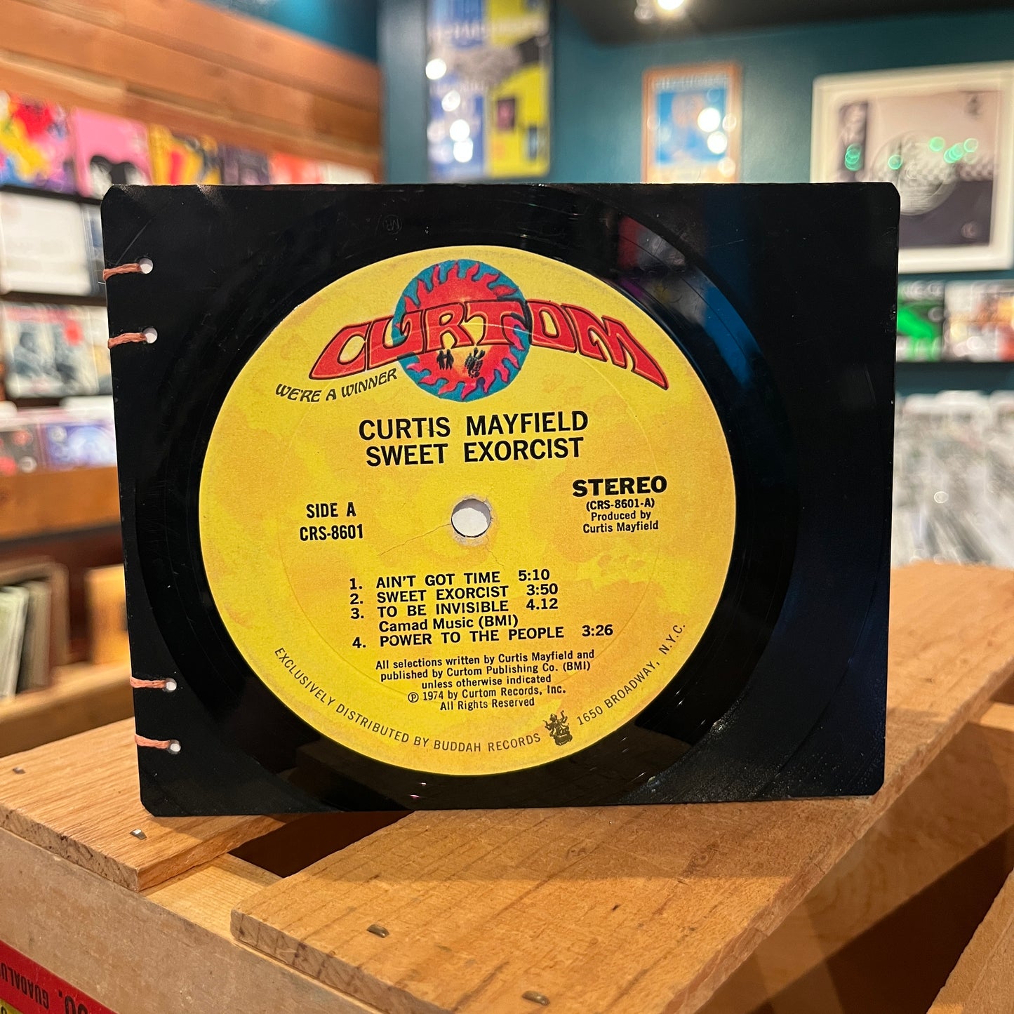 Curtis Mayfield / Marvin Gaye Recycled Vinyl Mini-Journal