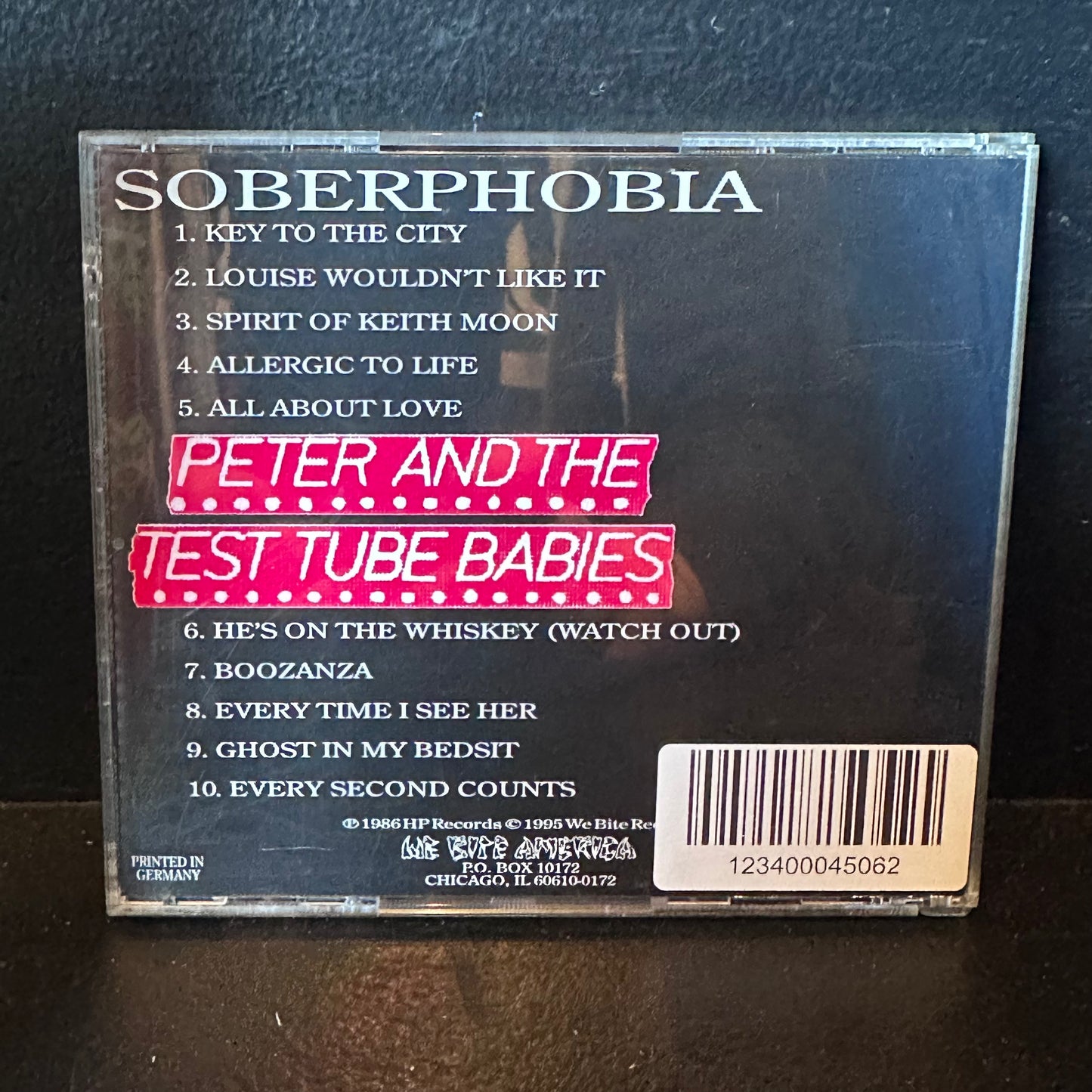 Used CD: Peter And The Test Tube Babies "Soberphobia" CD