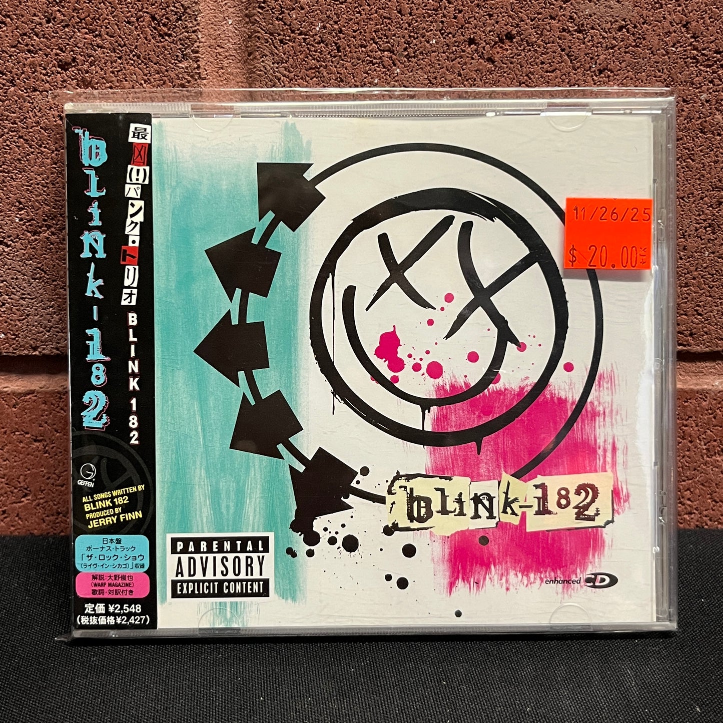 Used CD: Blink-182 "S/T" CD (Japanese Press With Bonus Track)