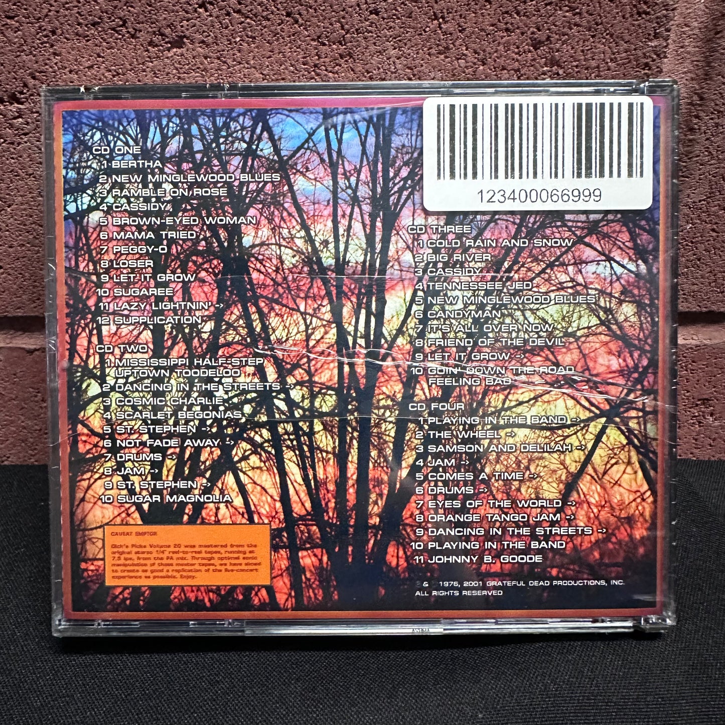 Used CD: The Grateful Dead "Dick's Picks Volume 20: Capital Centre, Landover, MD - 9/25/76 / Onondaga County War Memorial, Syracuse, NY - 9/28/76" 4xCD (Sealed)
