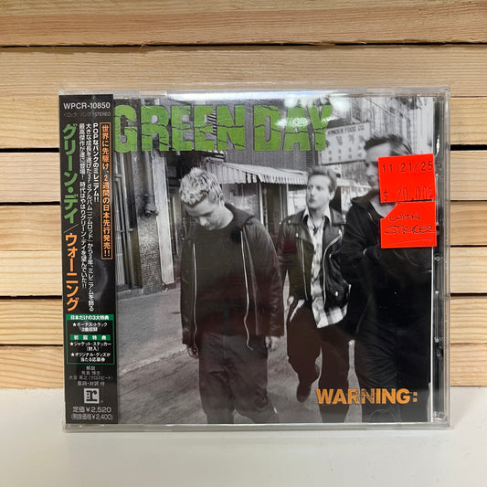 Used CD: Green Day "Warning" CD (Japanese Press With Bonus Tracks, Booklet AND Sticker!)