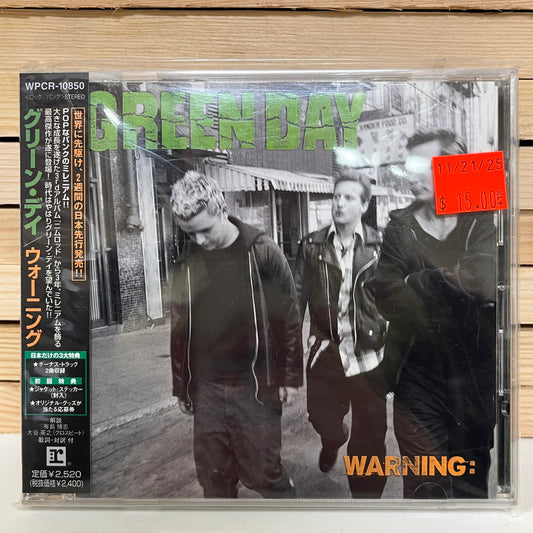 Used CD: Green Day "Warning" CD (Japanese Press w/ Bonus Tracks)
