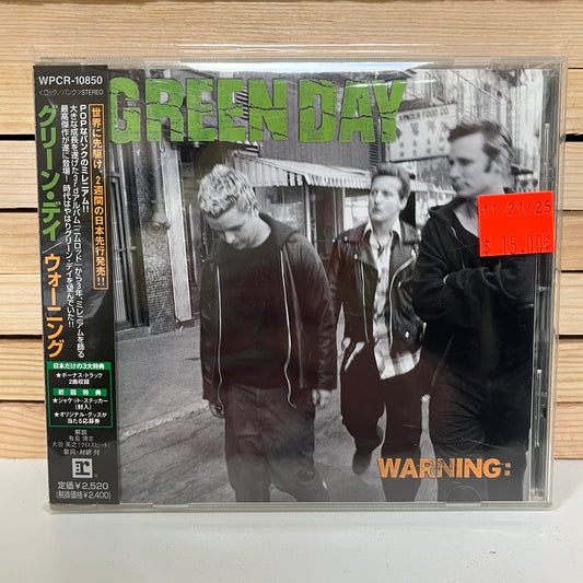 Used CD: Green Day "Warning" CD (Japanese Press w/ Bonus Tracks)