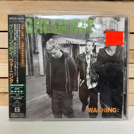 Used CD: Green Day "Warning" CD (Japanese Press w/ Bonus Tracks)