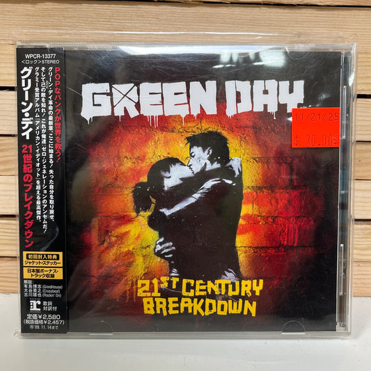 Used CD: Green Day "21st Century Breakdown" CD (2009 Japanese Press w/ Bonus Track)
