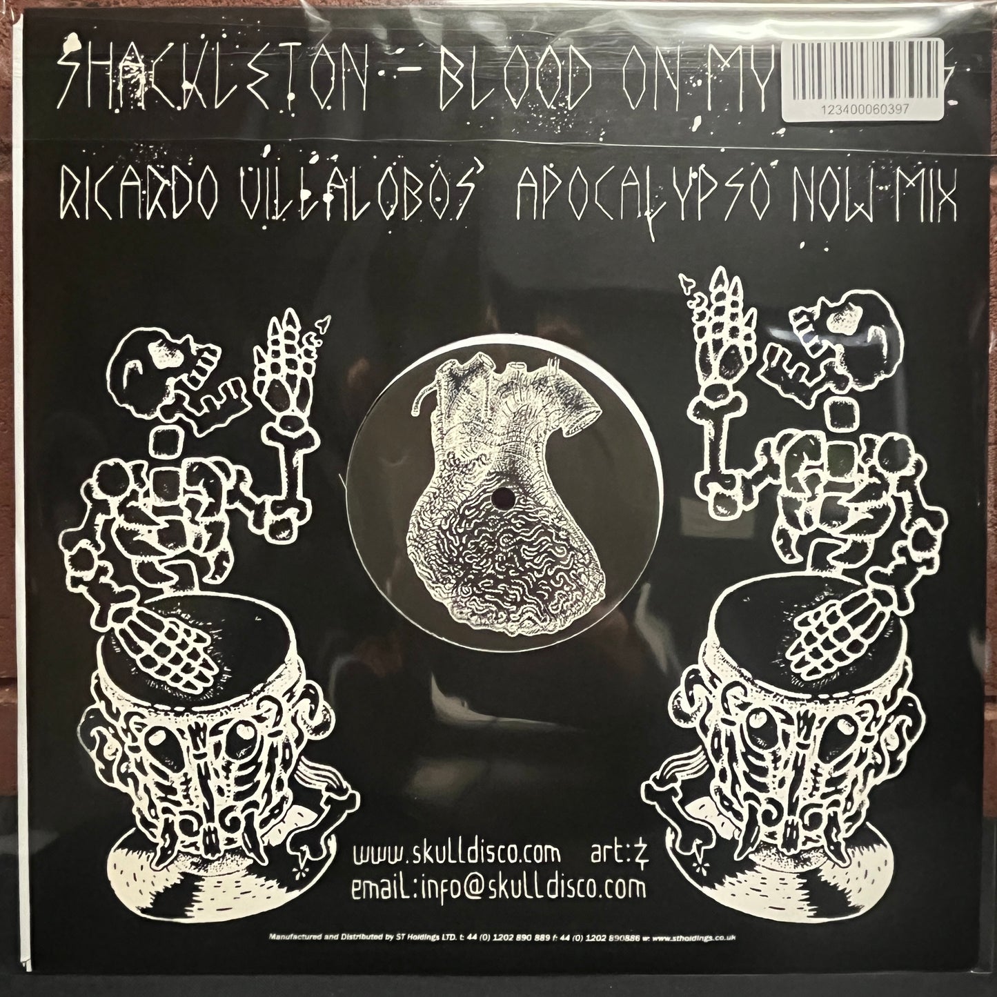 Used Vinyl: Shackleton ‎"Blood On My Hands (Ricardo Villalobos' Apocalypso Now Mix)" 12" Single