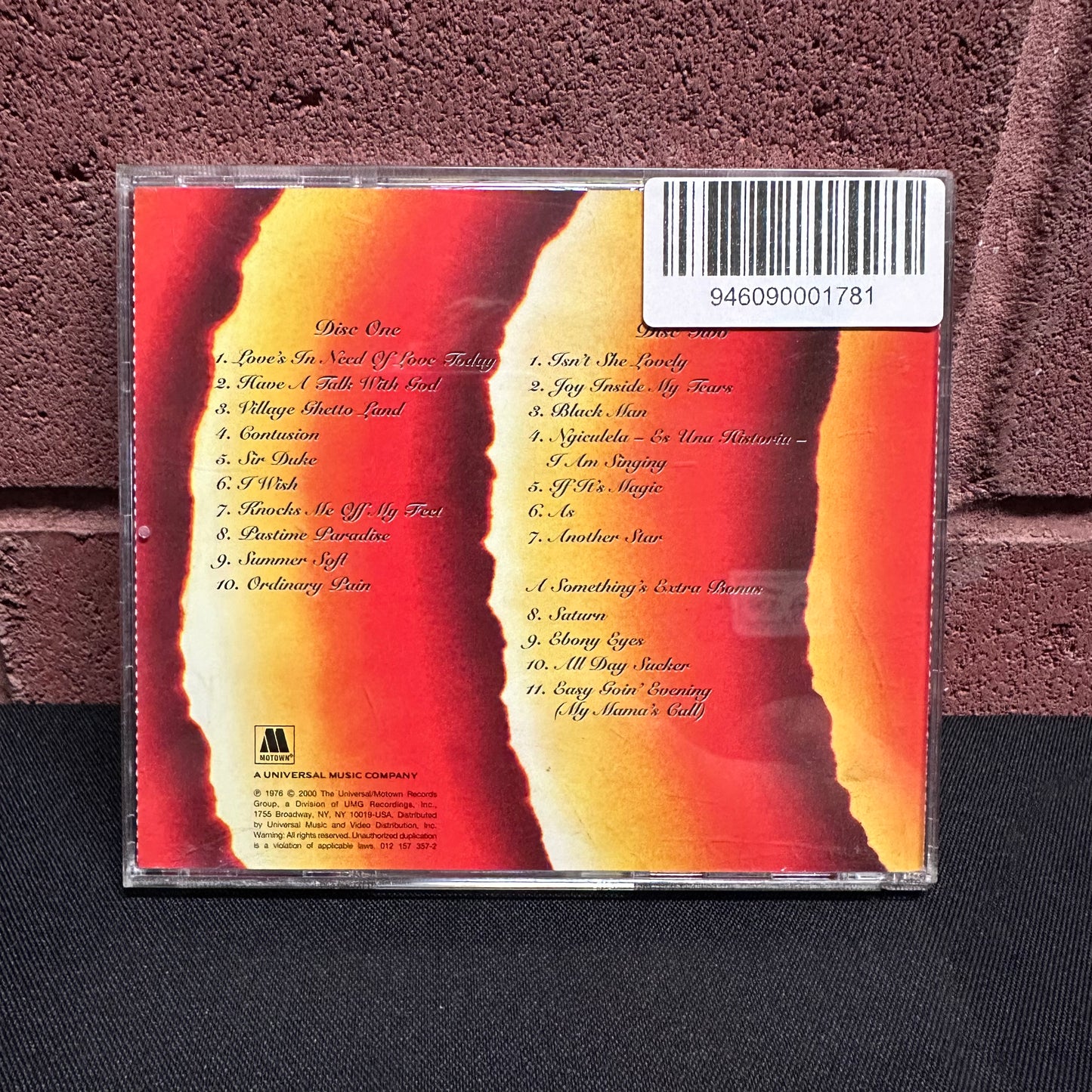 Used CD: Stevie Wonder "Songs In The Key Of Life" 2xCD