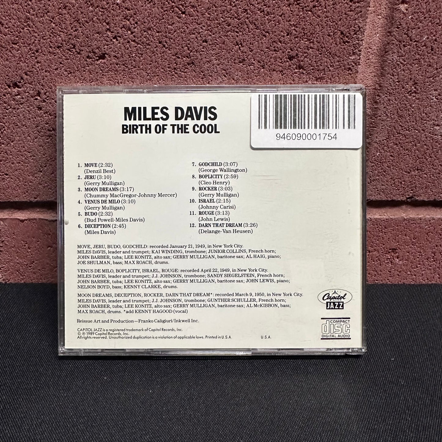 Used CD: Miles Davis "Birth Of The Cool" CD