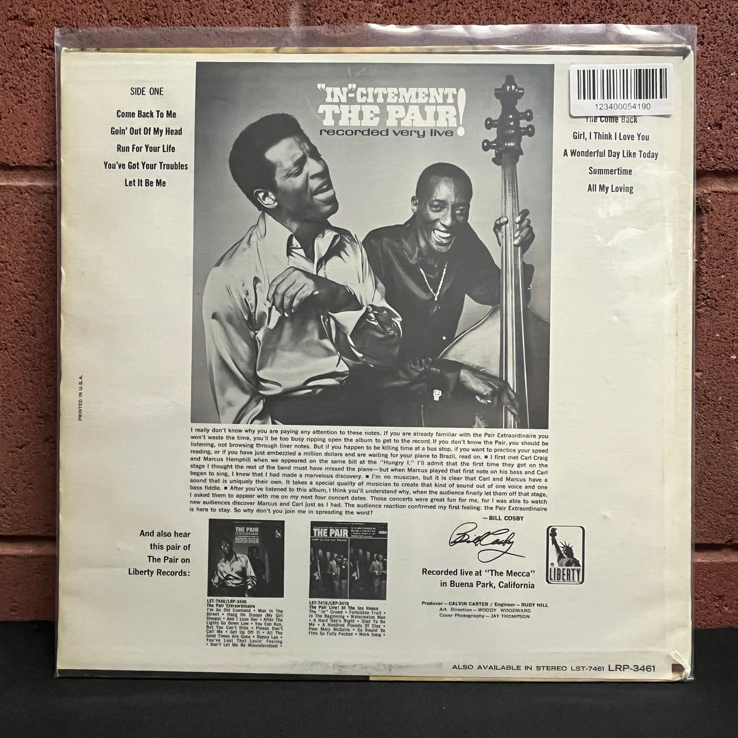 Used Vinyl: The Pair ""In"-Citement: The Pair Recorded Very Live" LP