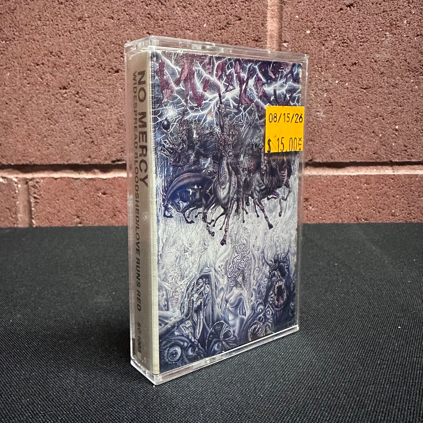 Used Cassette: No Mercy "Widespread Bloodshed / Love Runs Red" Tape