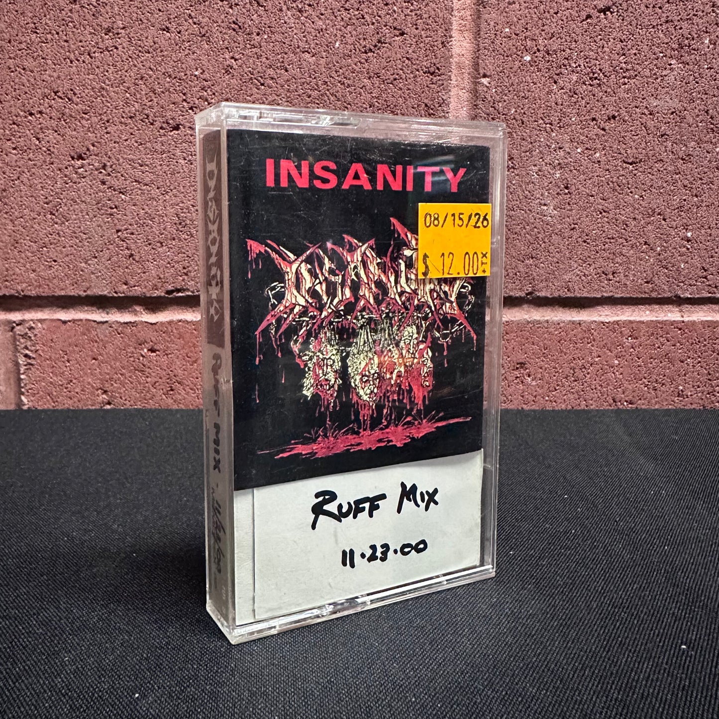 Used Cassette: Insanity "Death After Death" Tape (2020 Press - Ruff Mix Test Tape)