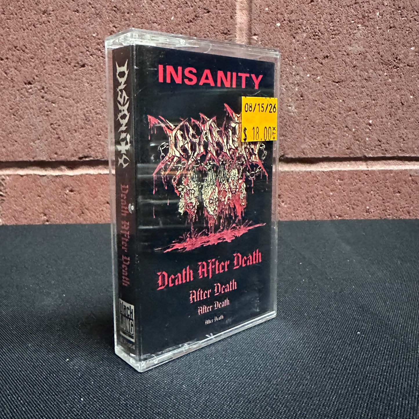 Used Cassette: Insanity "Death After Death" Tape (2020 Press)