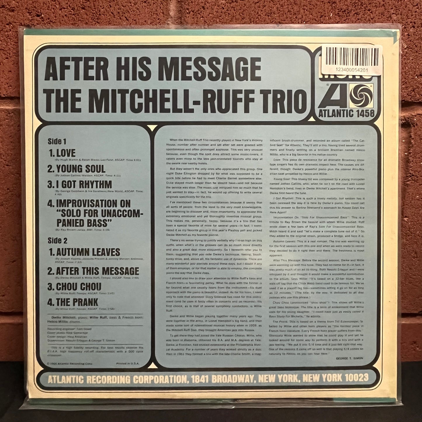 Used Vinyl: The Mitchell-Ruff Trio "After This Message" LP (Promo)