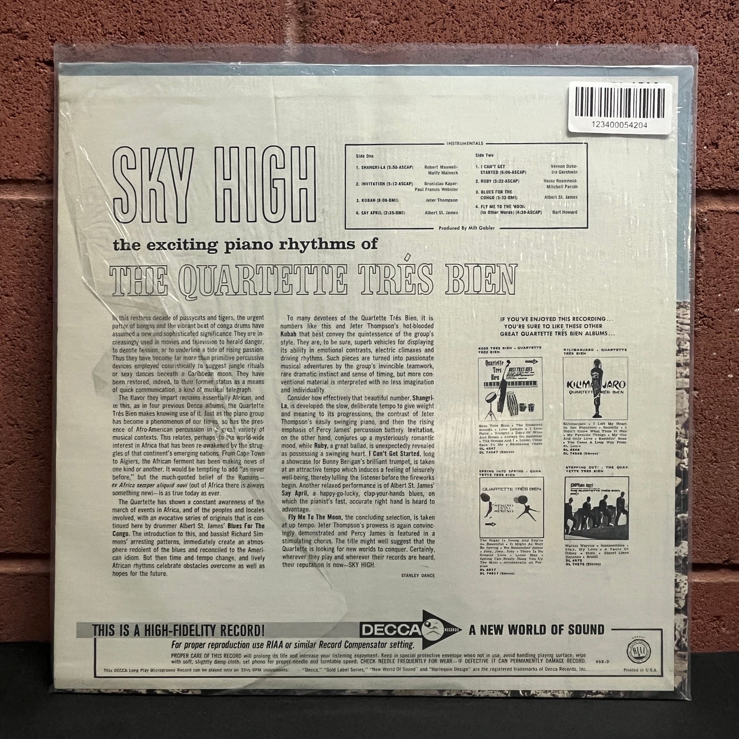 Used Vinyl: The Quartette Trés Bien "Sky High" LP