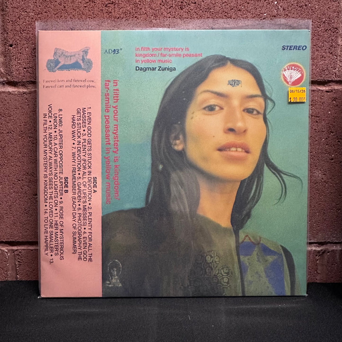 Used Vinyl: Dagmar Zuniga "In Filth Your Mystery Is Kingdom / Far-Smile Peasant In Yellow Music" LP (2026 Press)