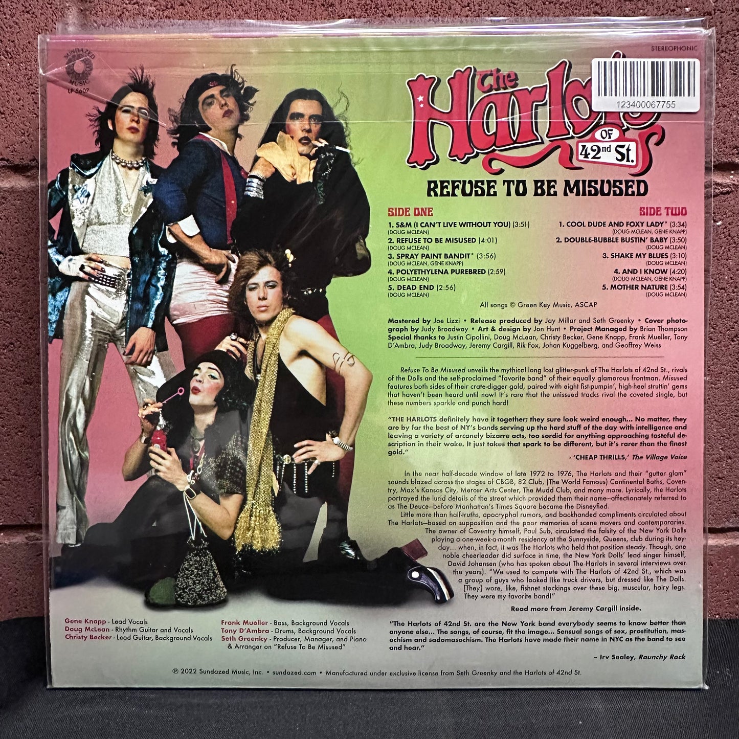 Used Vinyl: The Harlots Of 42nd Street ‎"Refuse To Be Misused" LP (2022 Press - Pink Vinyl)