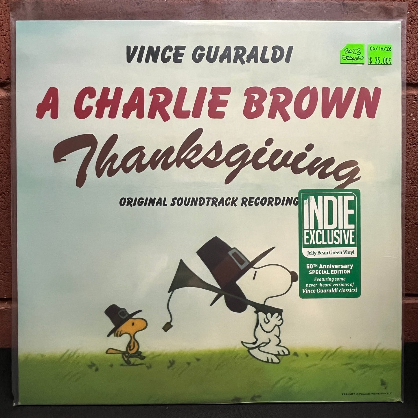 Used Vinyl: Vince Guaraldi Quintet ‎"A Charlie Brown Thanksgiving (Original Soundtrack Recording)" LP (2023 Press - Green Vinyl - Sealed)