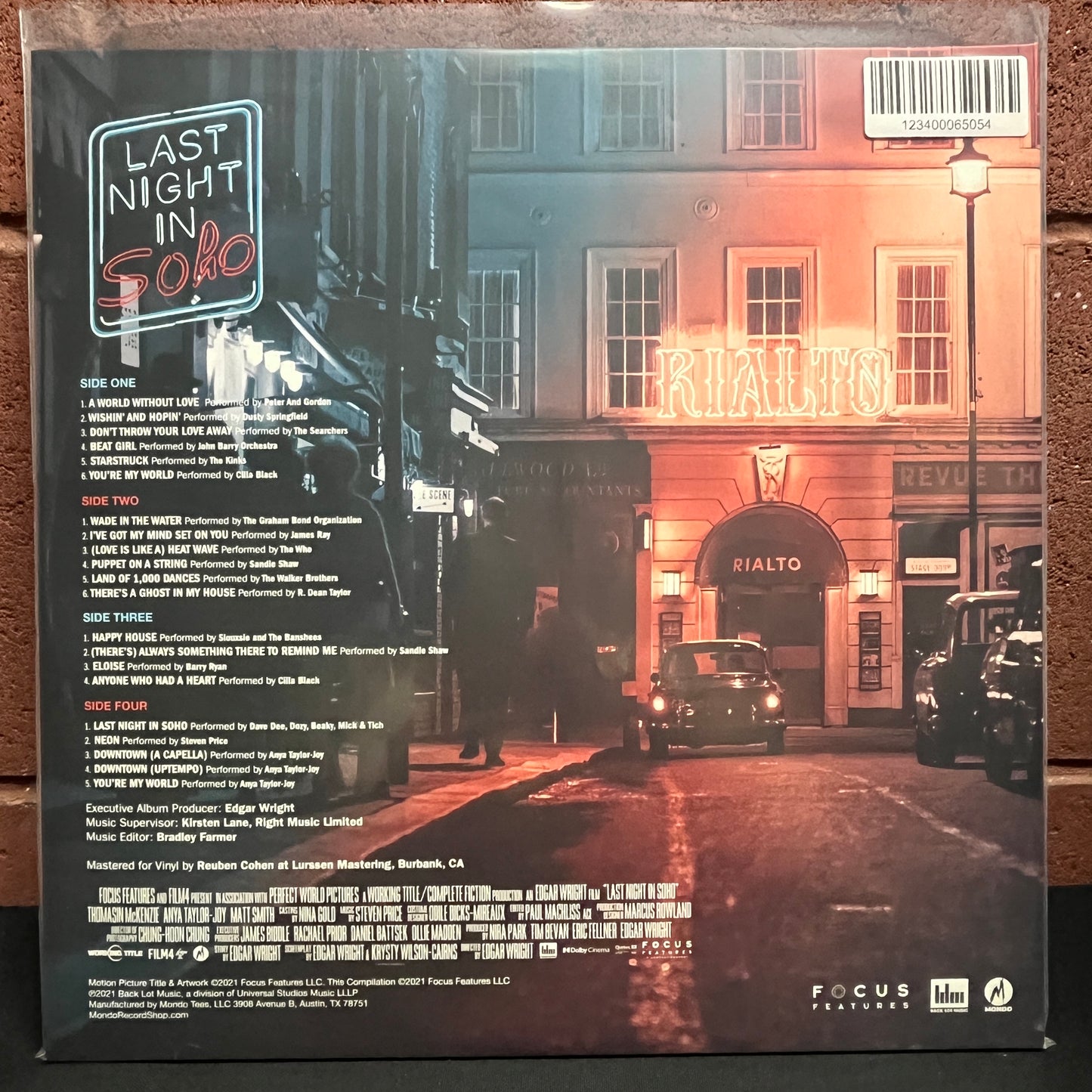 Used Vinyl: V/A – "Last Night In Soho (Original Motion Picture Soundtrack)" 2xLP (2021 Press - Clear w/Red & Blue Splatter Vinyl)