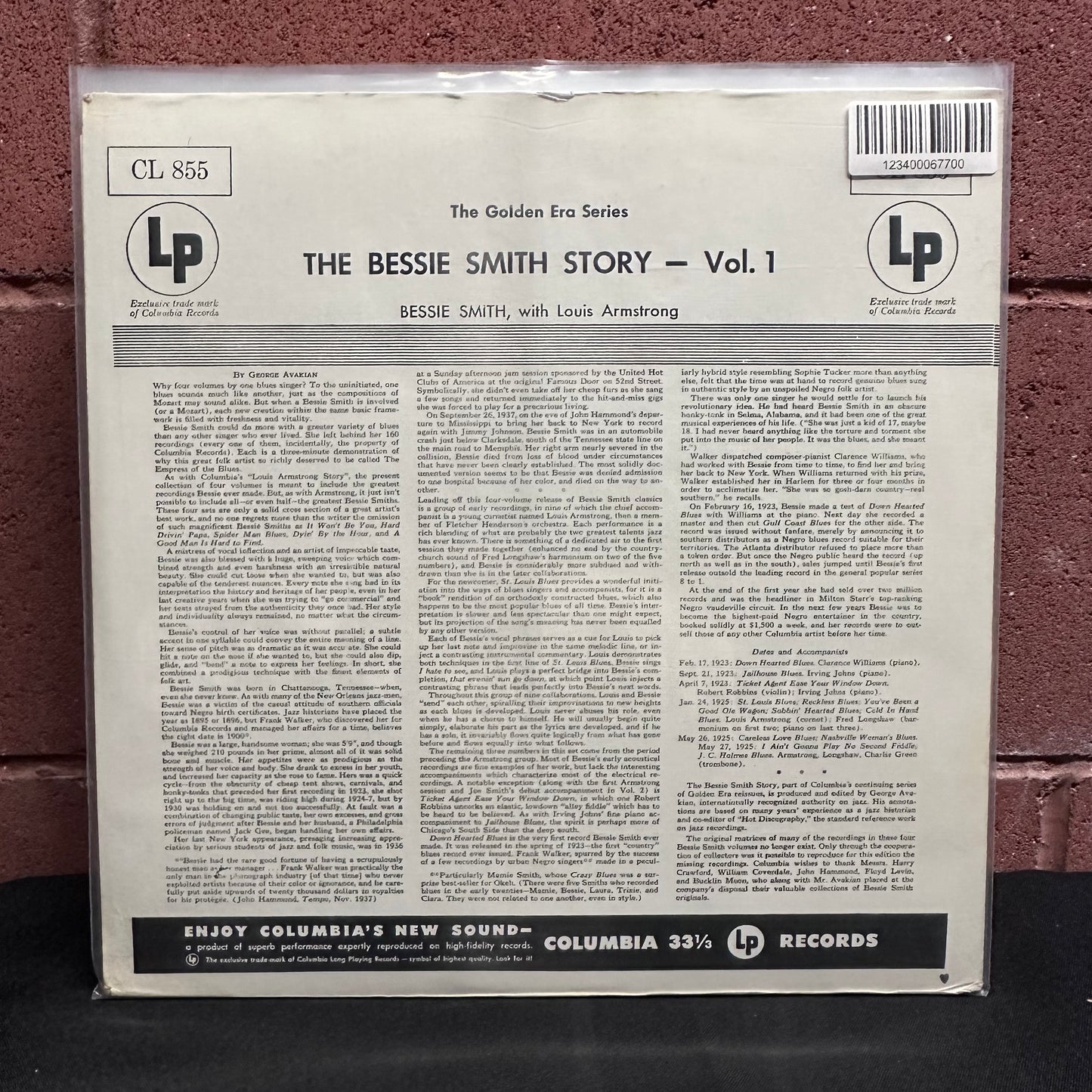 Used Vinyl: Bessie Smith "The Bessie Smith Story - Volume 1" LP (2-Eye Mono Press)
