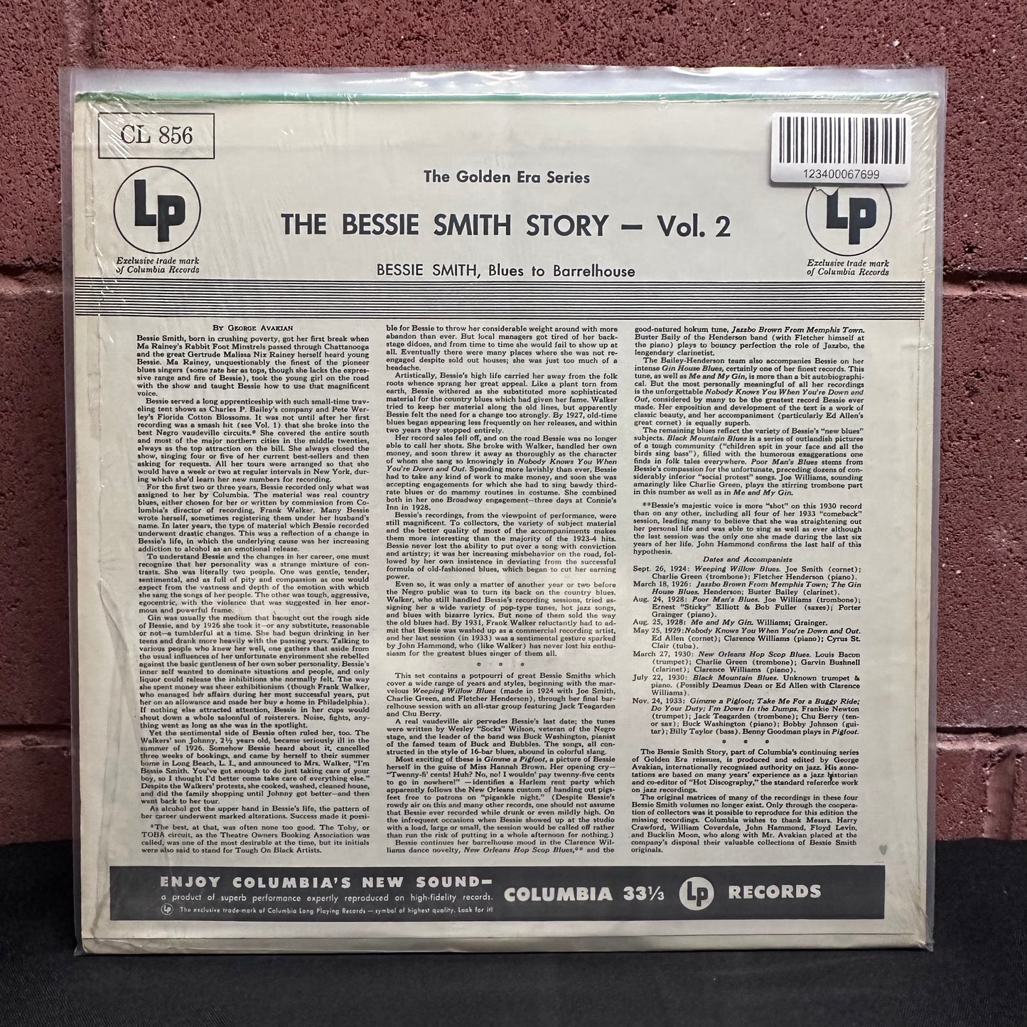 Used Vinyl: Bessie Smith "The Bessie Smith Story - Volume 2" LP