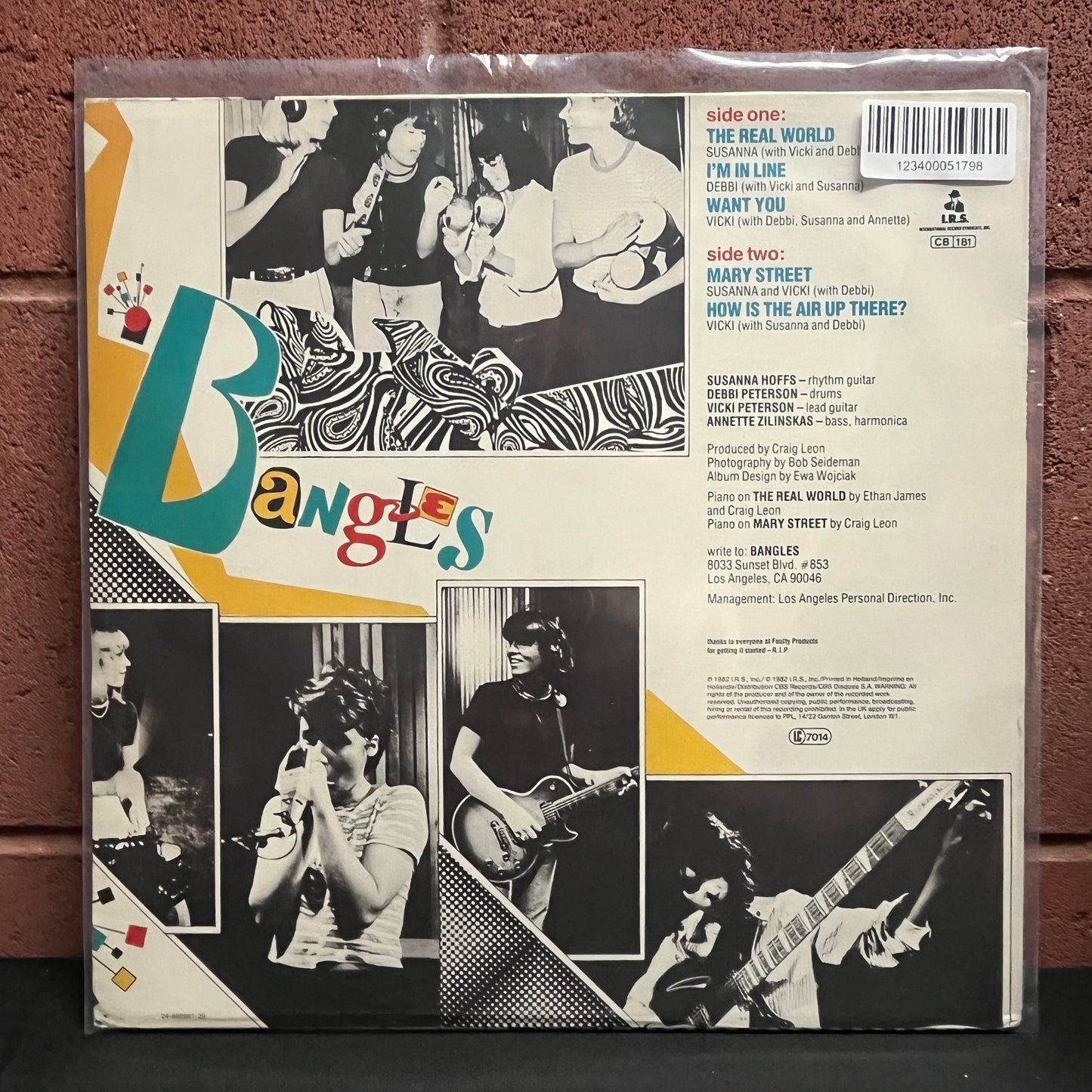 Used Vinyl: Bangles "Bangles" 12" (1983 IRS Press)