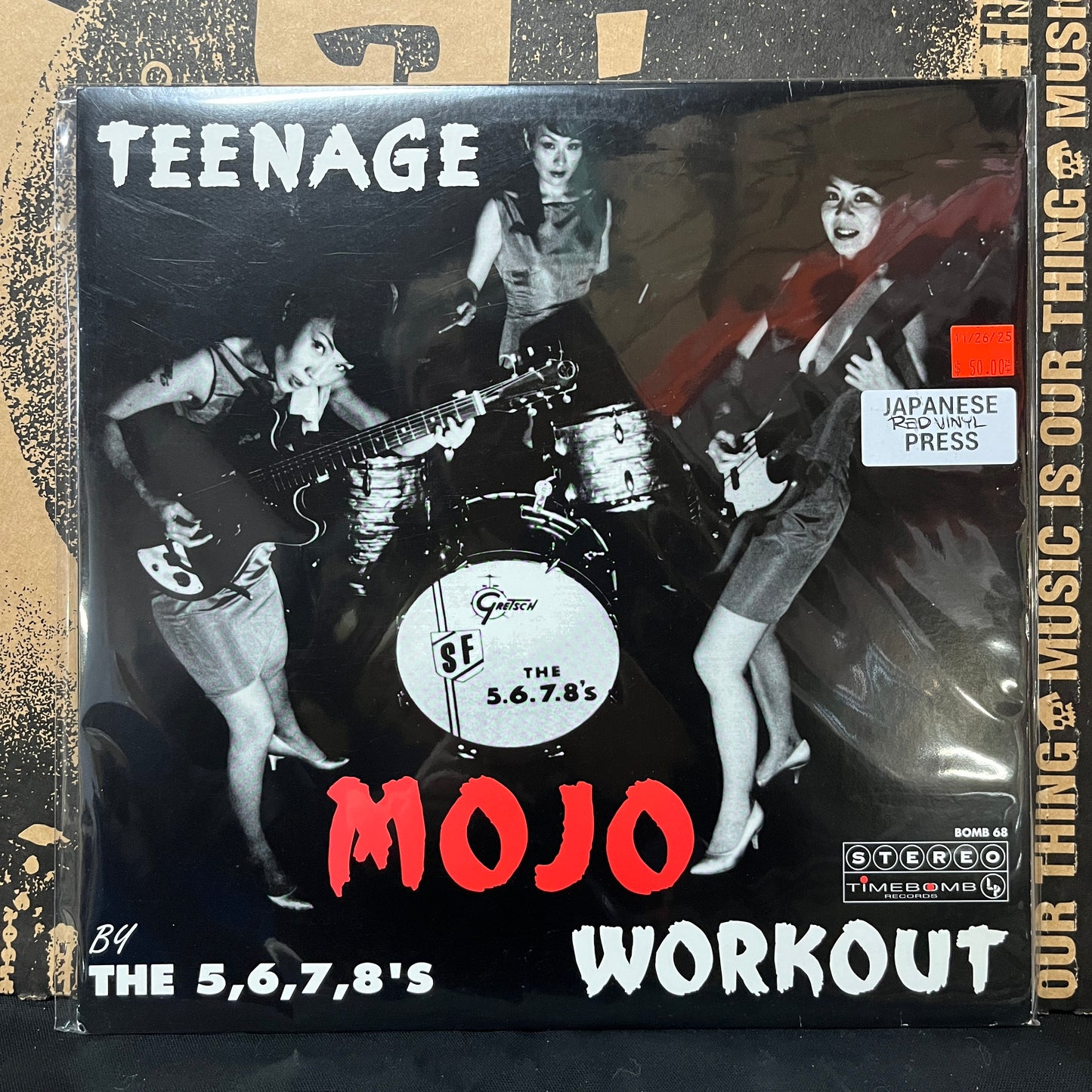 Used Vinyl: The 5,6,7,8's "Teenage Mojo Workout" LP (Red Vinyl 2002 Japanese Press)