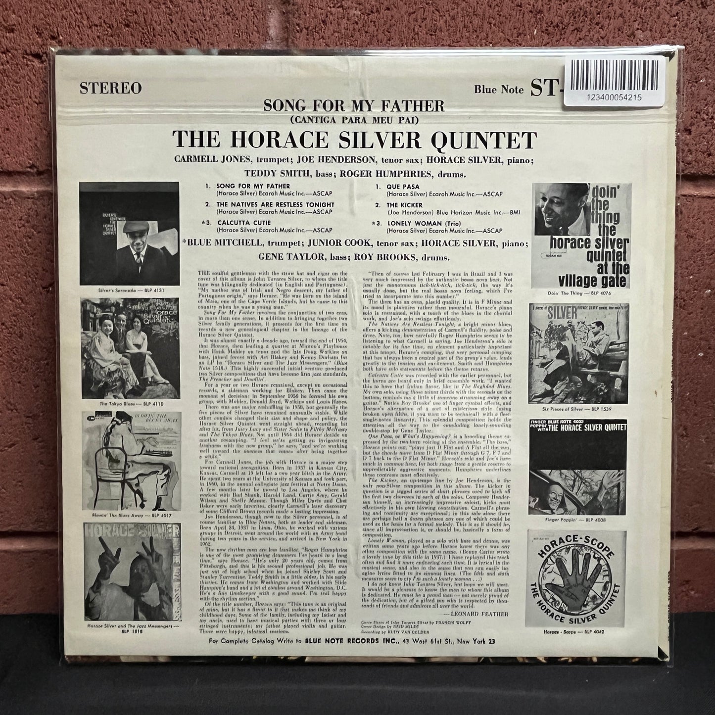 Used Vinyl: The Horace Silver Quintet "Song For My Father (Cantiga Para Meu Pai)" LP (1st Stereo Press))
