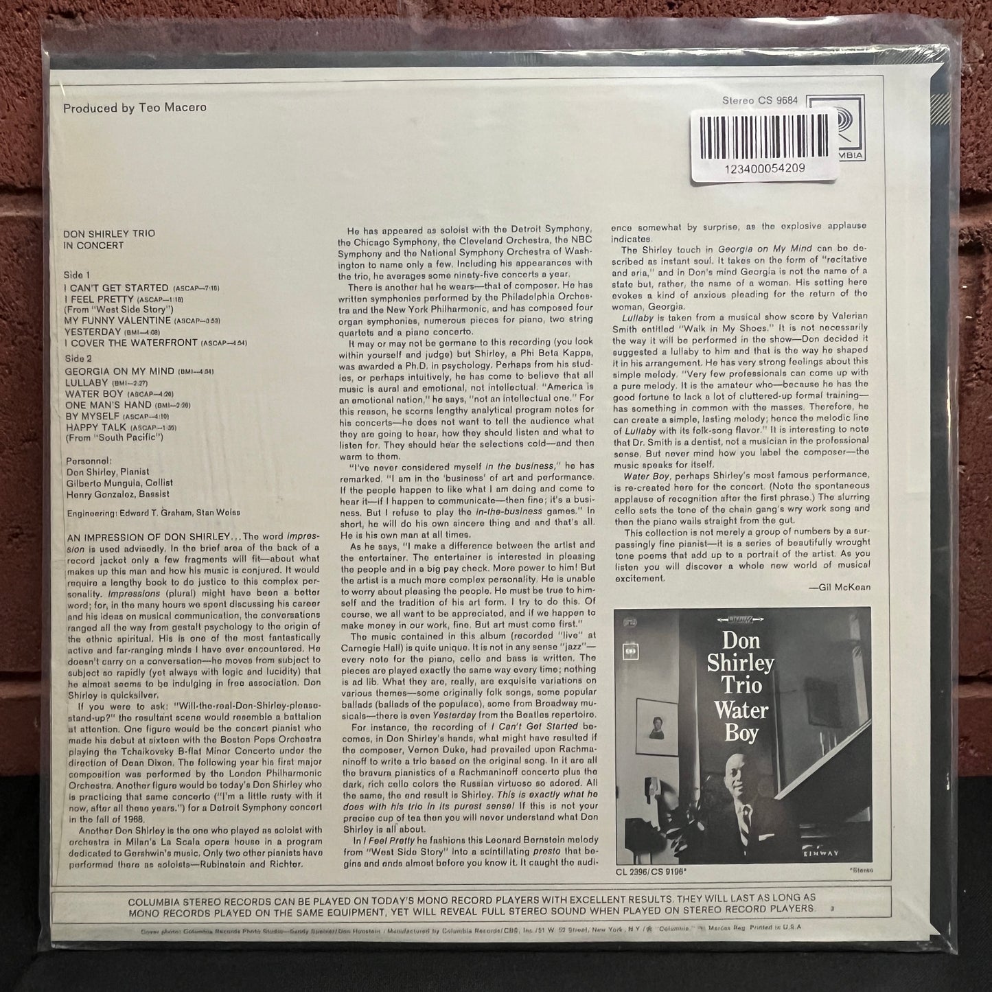 Used Vinyl: Don Shirley Trio "In Concert" LP