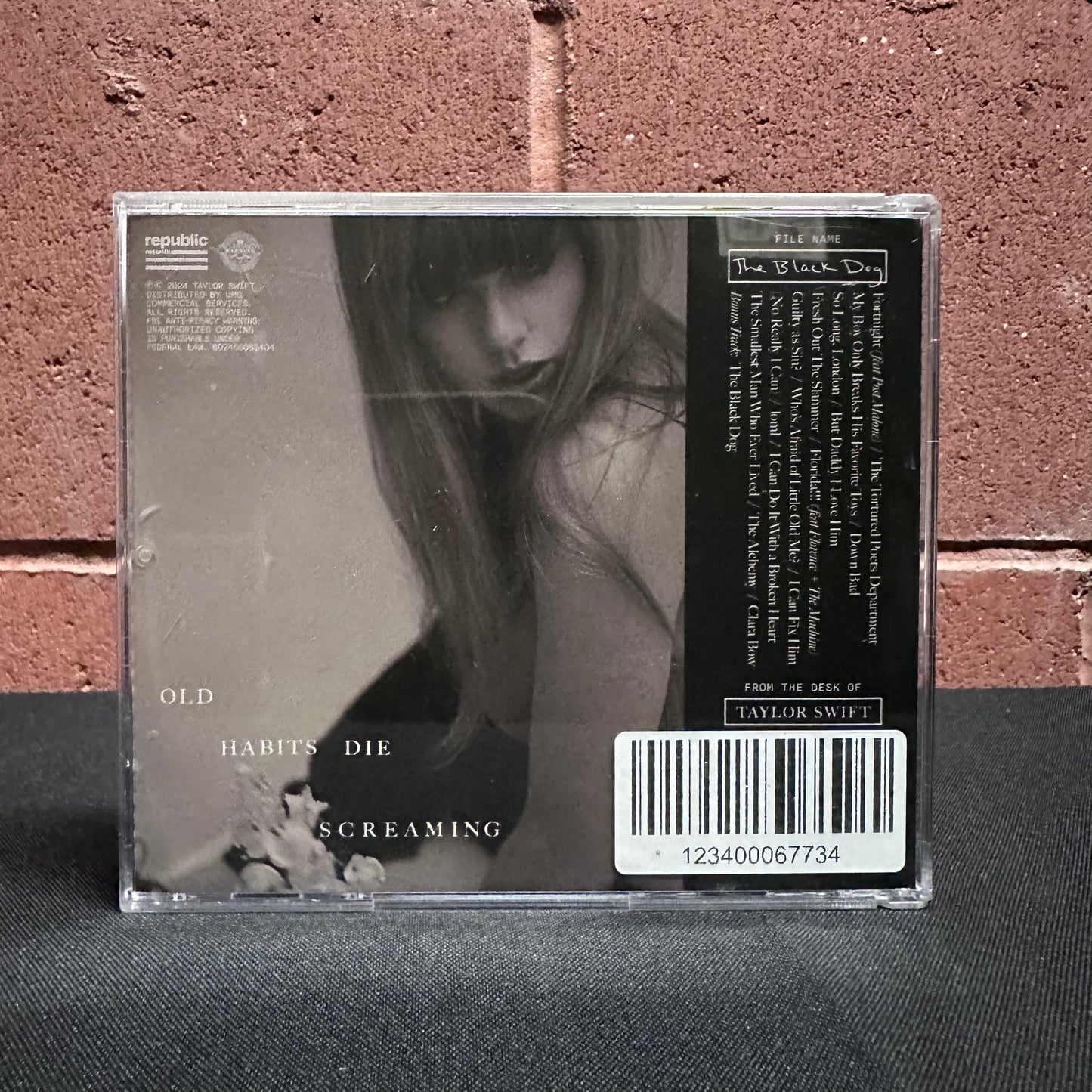 Used CD: Taylor Swift "The Tortured Poets Department (The Black Dog Collector's Edition)" CD (2024 Press)