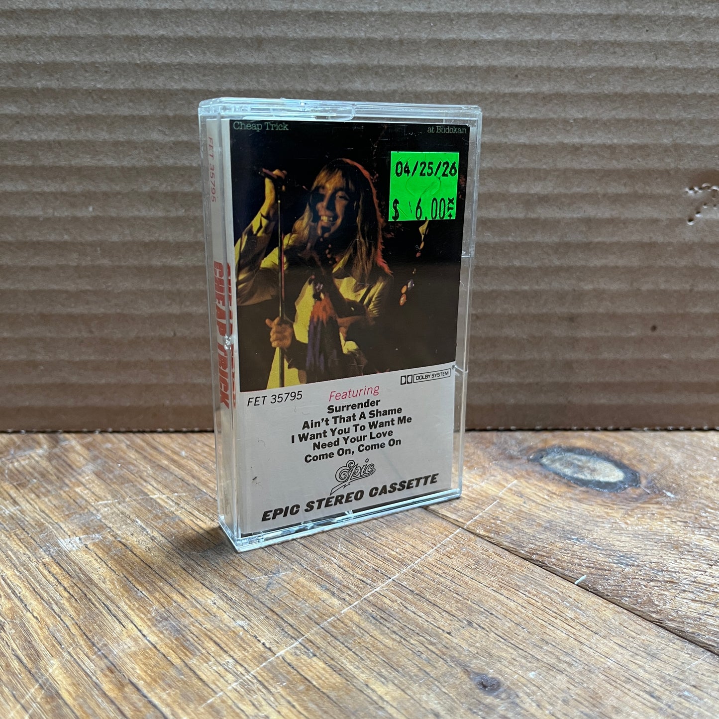 Used Cassette: Cheap Trick "At Budokan" Tape (1979 Press)