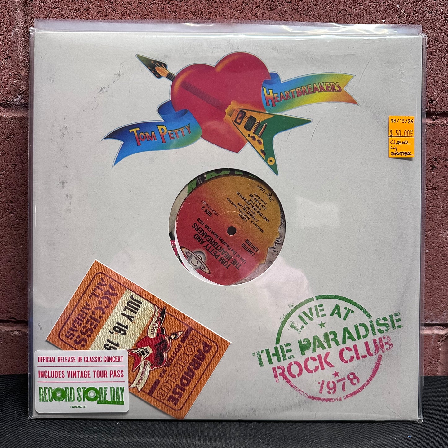 Used Vinyl: Tom Petty And The Heartbreakers "Live At The Paradise Rock Club 1978" LP (2026 Press - Clear w/Splatter Vinyl - Tour Pass)
