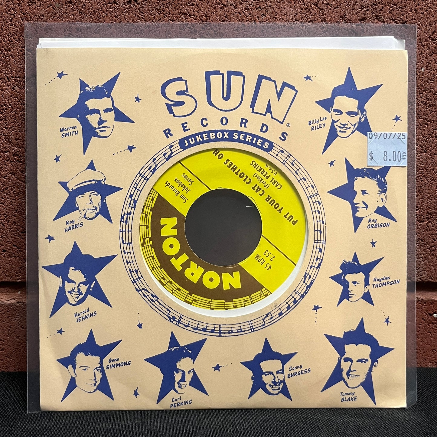 Used Vinyl: Carl Perkins / Warren Smith "Put Your Cat Clothes On / Stop The World" 7"