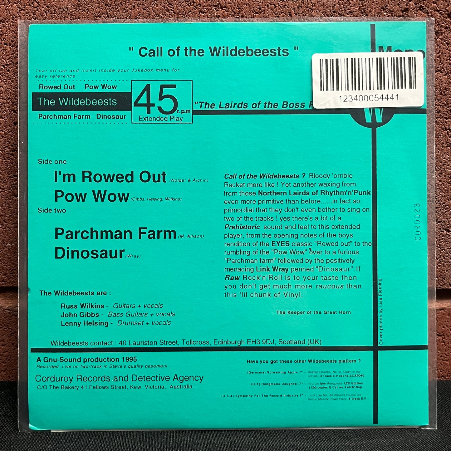 Used Vinyl: The Wildebeests "The Lairds Of The Boss Racket" 7" (Grey Marble Vinyl)
