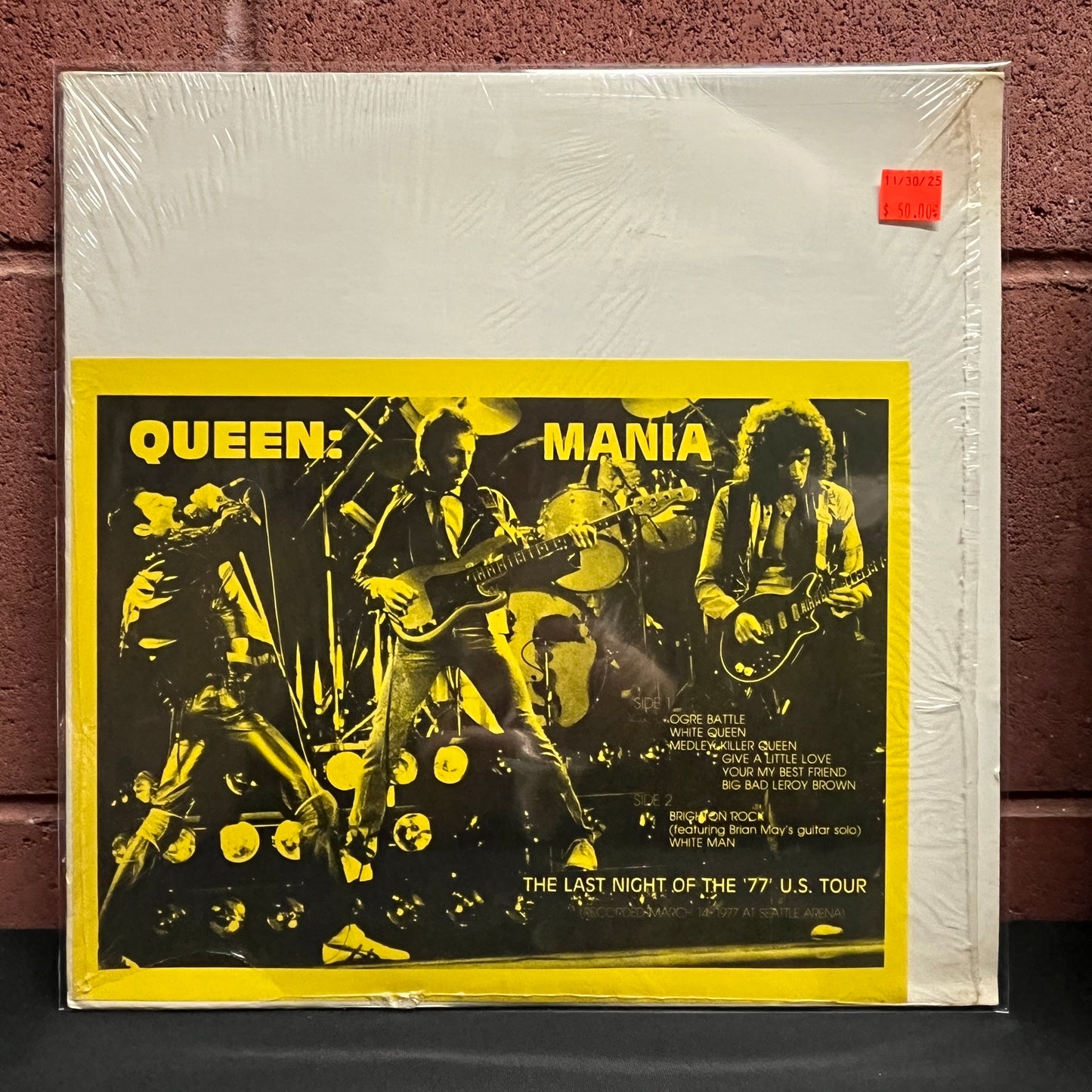 Used Vinyl: Queen "Mania (Seattle Center Arena March 13th, 1977)" LP (1980 Press In Shrink)
