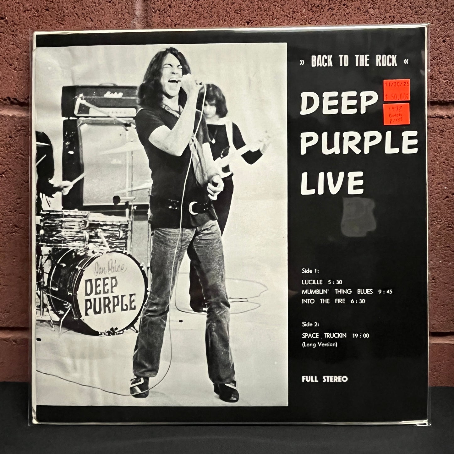 Used Vinyl: Deep Purple "Live ("Back To The Rock")" LP (1972 Dutch Press)