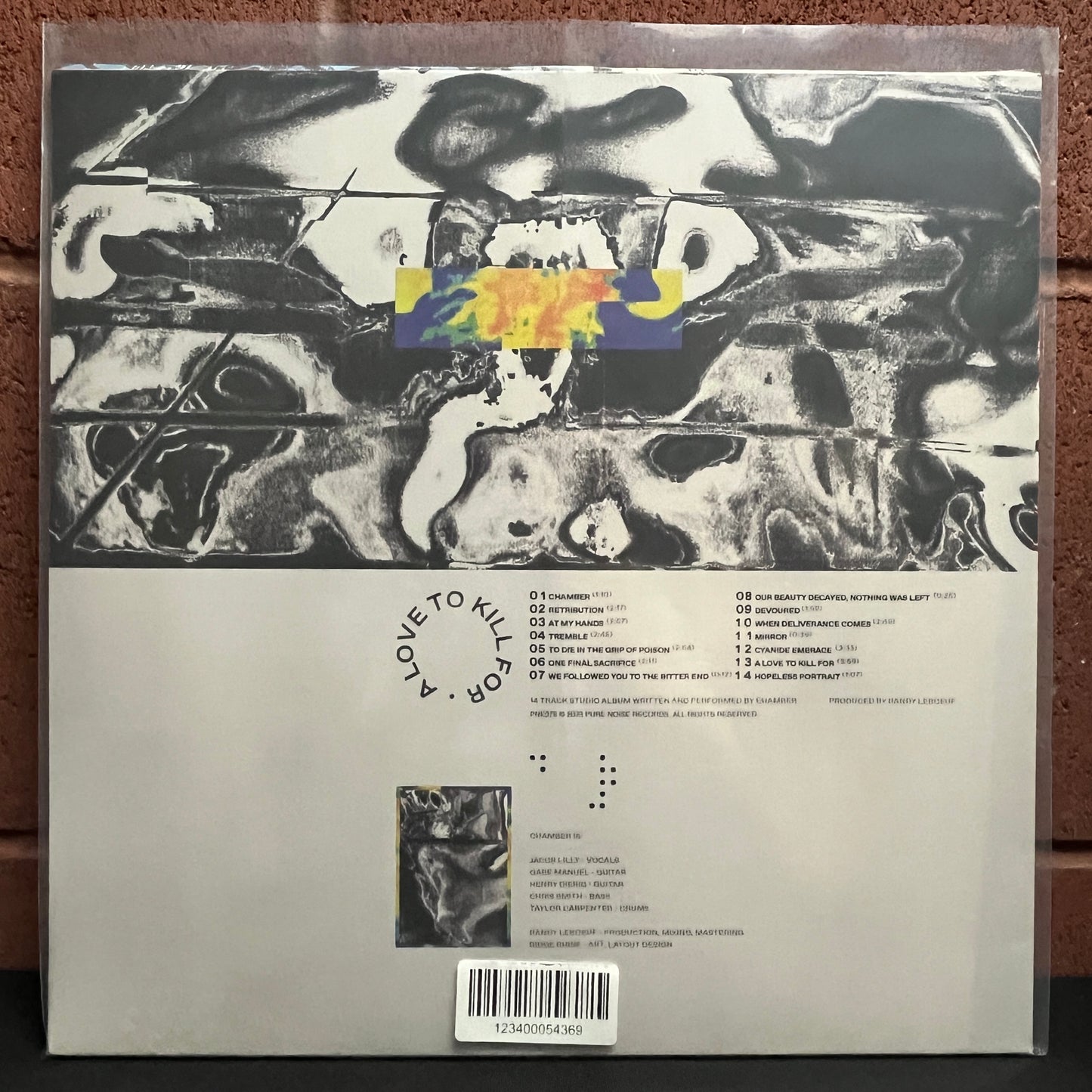 Used Vinyl: Chamber "A Love To Kill For" LP (Clear w/Black & Blue Smoke and Yellow Splatter Vinyl)