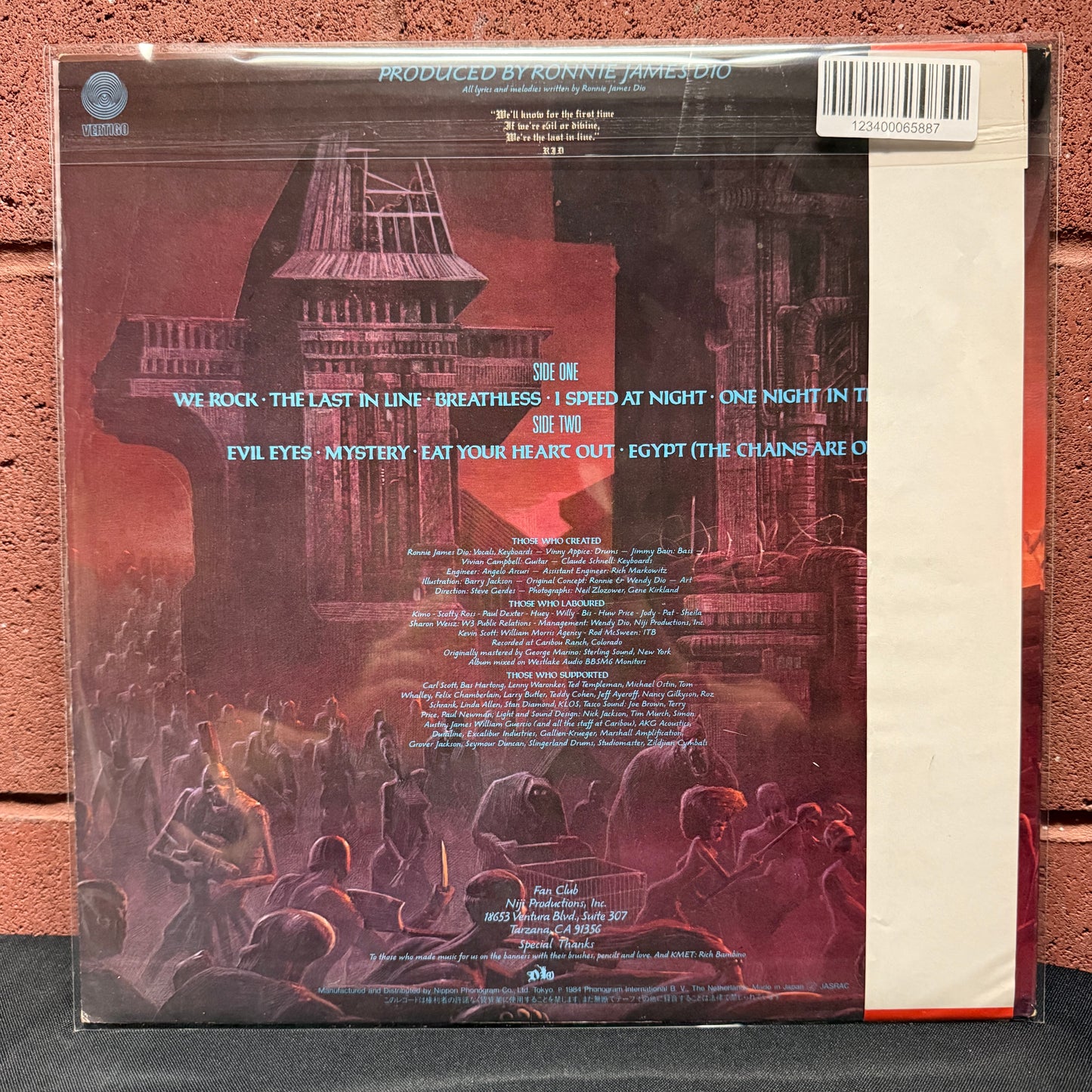Used Vinyl: Dio "The Last In Line" LP (1984 Japanese Issue)