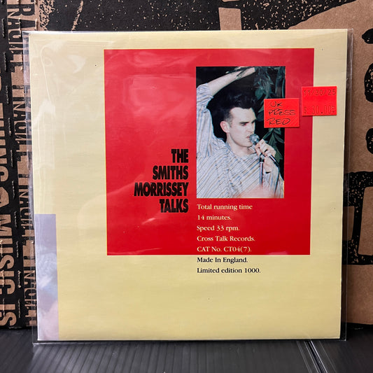 Used Vinyl: The Smiths / Morrissey "The Smiths Morrissey Talks" 7" (Numbered Red Vinyl UK Press)