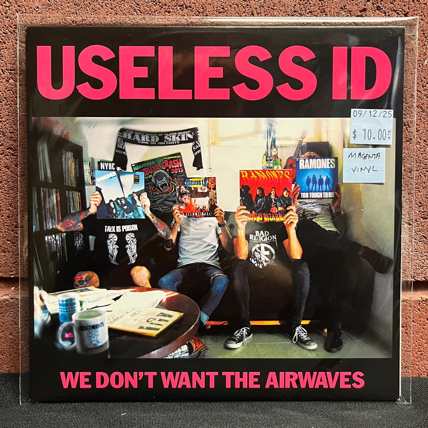 Used Vinyl: Useless ID "We Don't Want The Airwaves" 7" (Magenta vinyl)