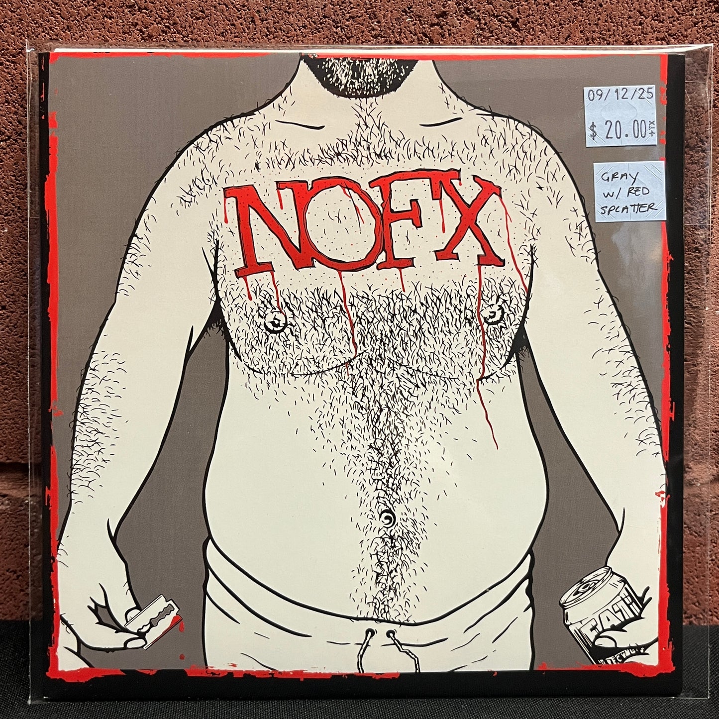 Used Vinyl: NOFX "My Wife Has A New GF" 7" (Gray with Red Splatter viny, 7" of The Month Club)