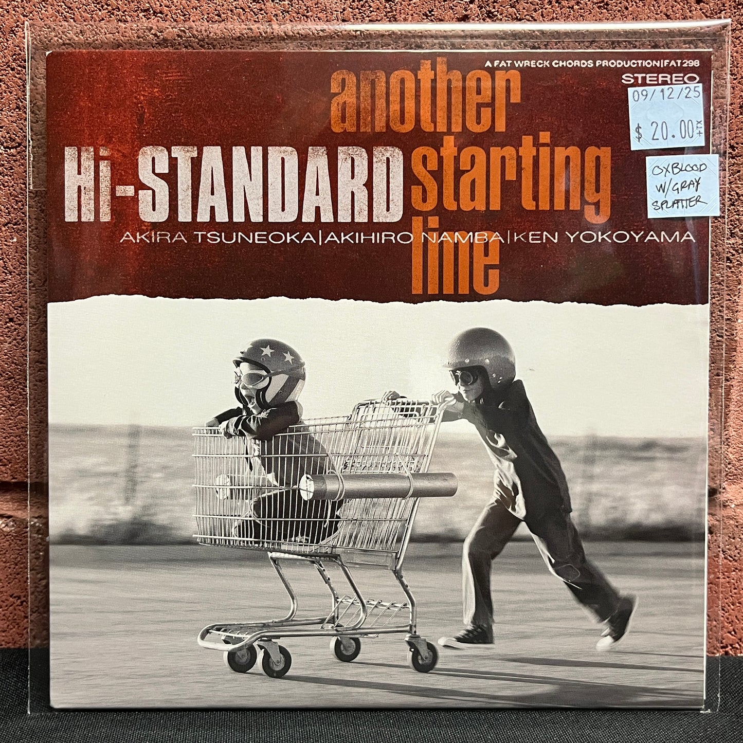 Used Vinyl: Hi-Standard "Another Starting Line" 7" (Oxblood with Gray Splatter vinyl)