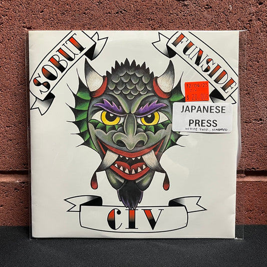 Used Vinyl: CIV / Sobut / Funside "Foreign Devils Japanese Tour" 2x7" (Numbered White Vinyl Japanese Press)