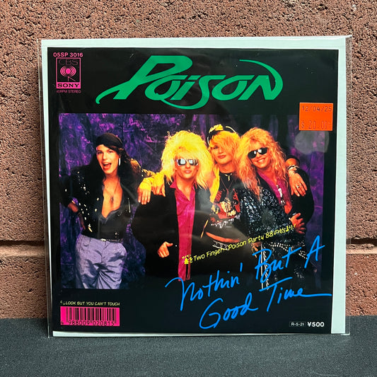Used Vinyl: Poison "Nothin' But A Good Time" 7" (Japanese Press)