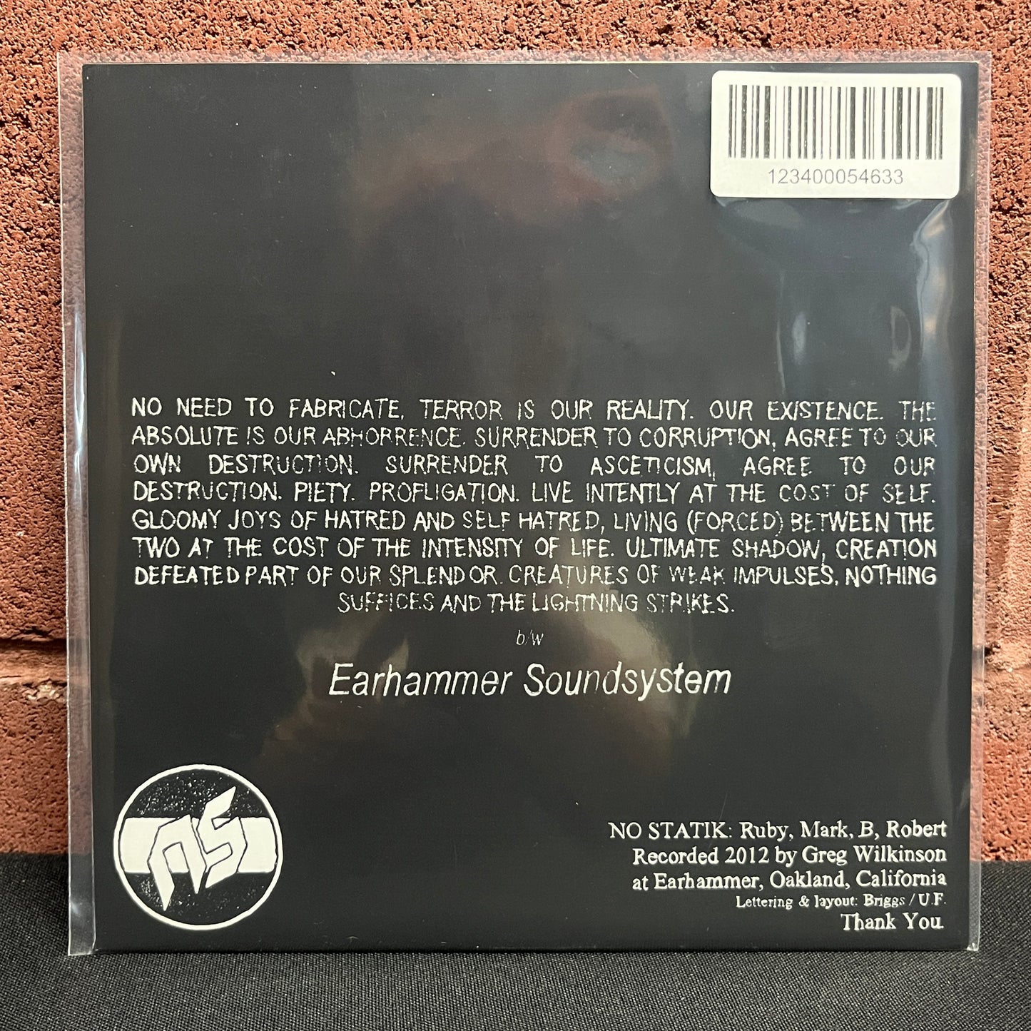 Used Vinyl: No Statik "Never Be A Martyr" 7" (Brown Marble)