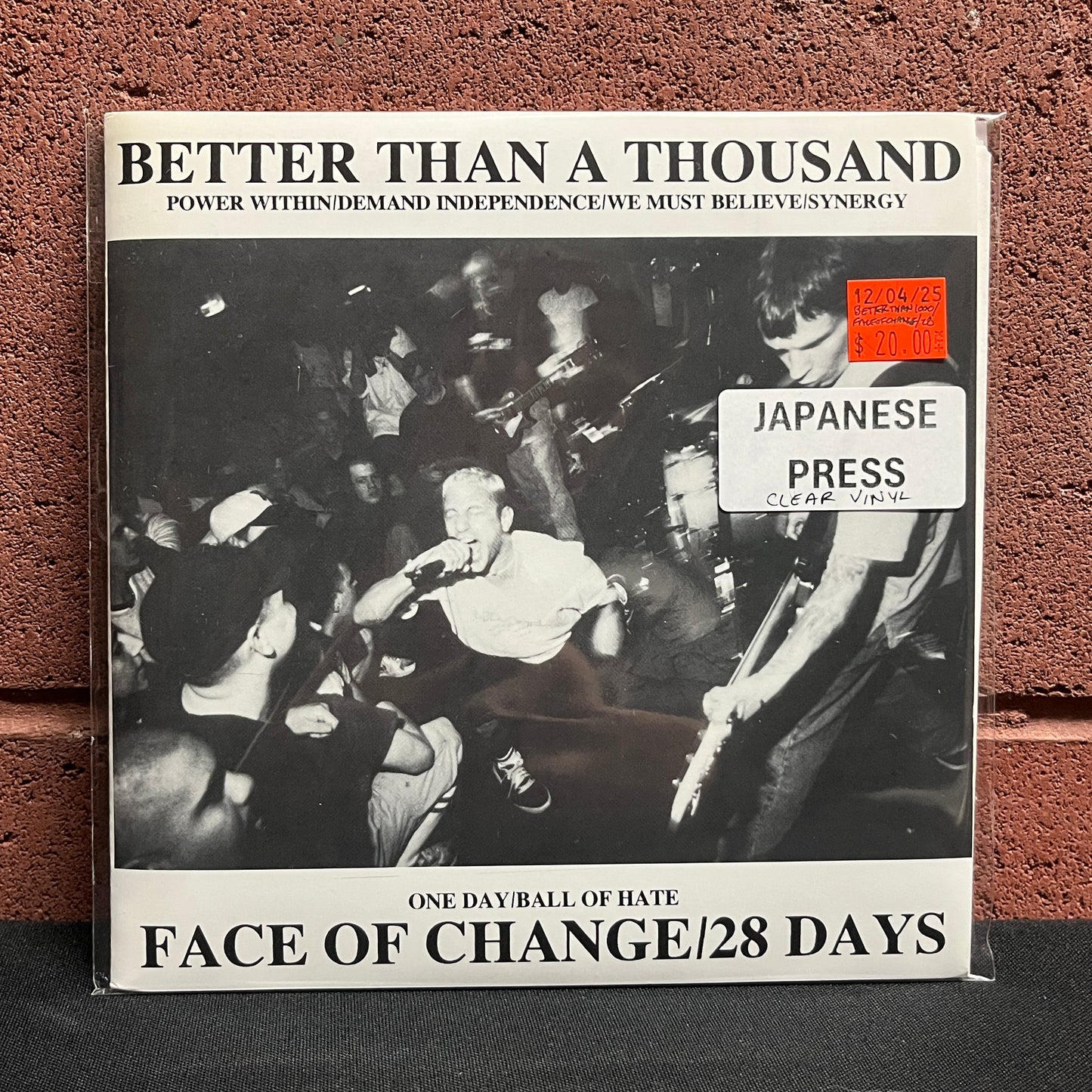 Used Vinyl: Better Than A Thousand / Face Of Change / 28 Days "Split" 2x7" (Japanese Press Translucent Vinyl)
