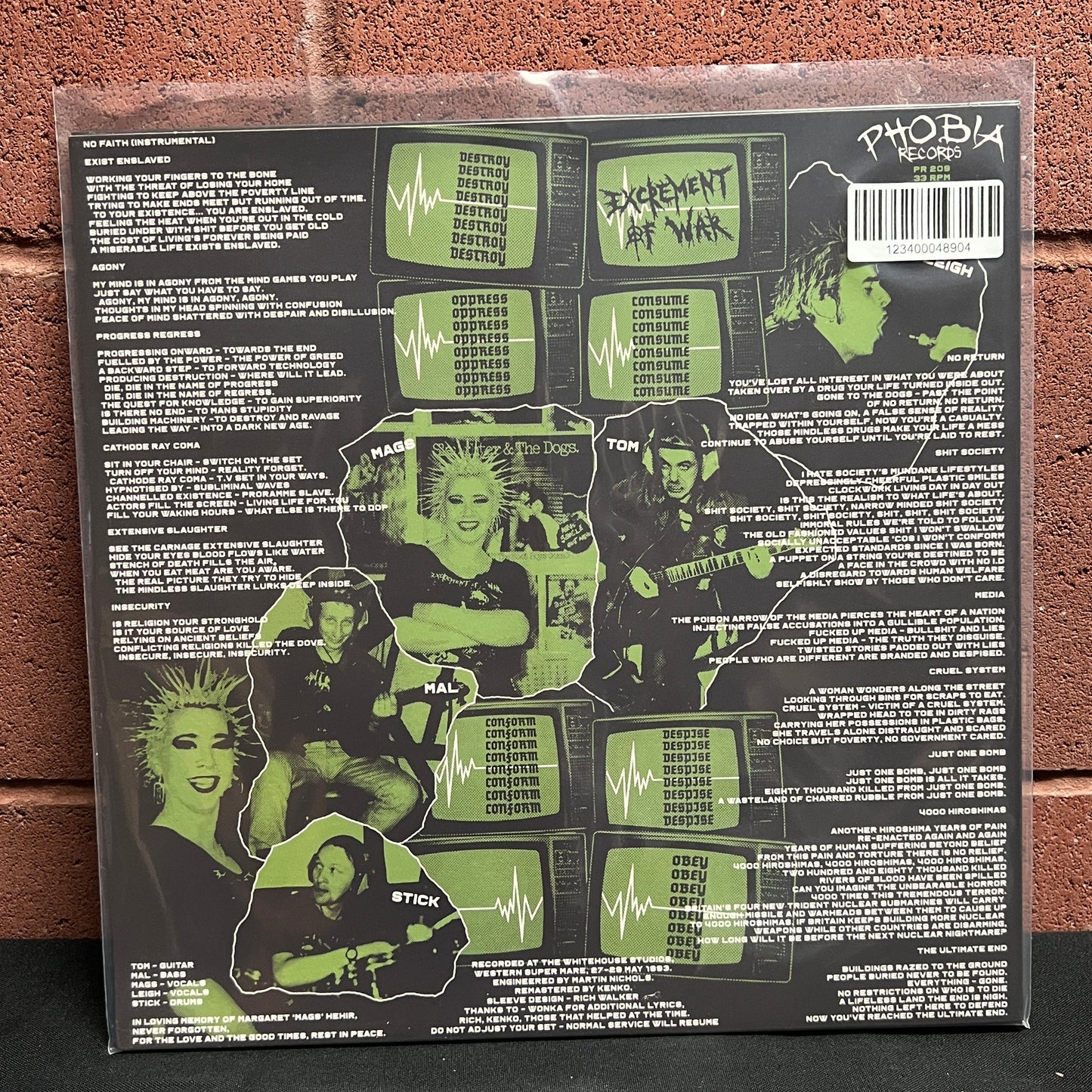 Used Vinyl: Excrement Of War "Cathode Ray Coma" LP (Green/Black Split Vinyl)